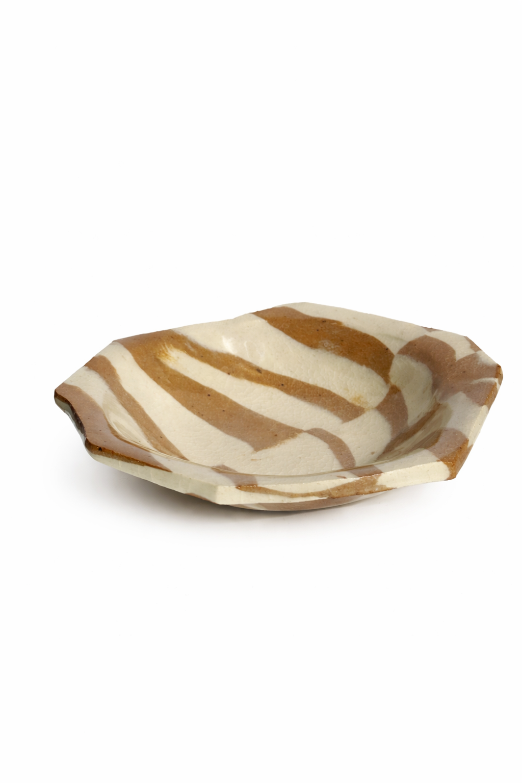 ⭑White and brown bowl⭑