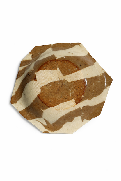 ⭑White and brown bowl⭑